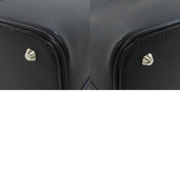 BURBERRY Leather Handbag Black Gold-tone Zipper Shoulder Bag - Picture 10 of 11